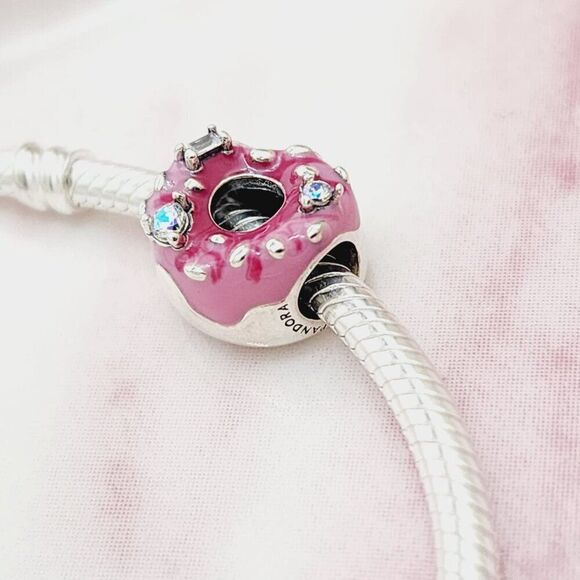 Pandora Donut Sterling Silver Charm - Picture 3 of 6